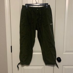 Womens Columbia Pants Small Capris Army Green Outdoor Hiking Pants